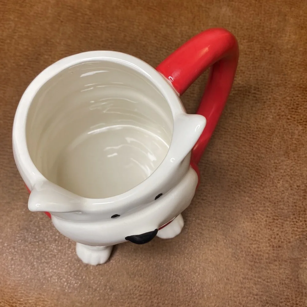 Pier 1 Holiday Westie West Highland Terrier Dog Ceramic Mug White & Red …
